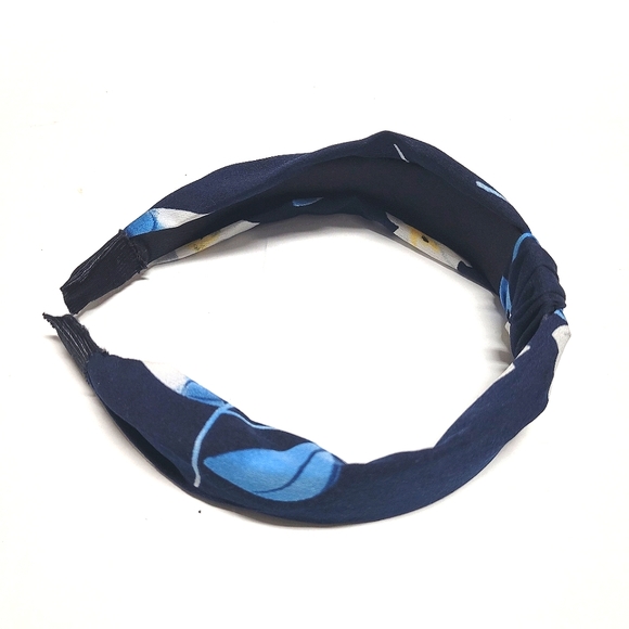 Knotted Headband Blue Floral - Picture 4 of 5